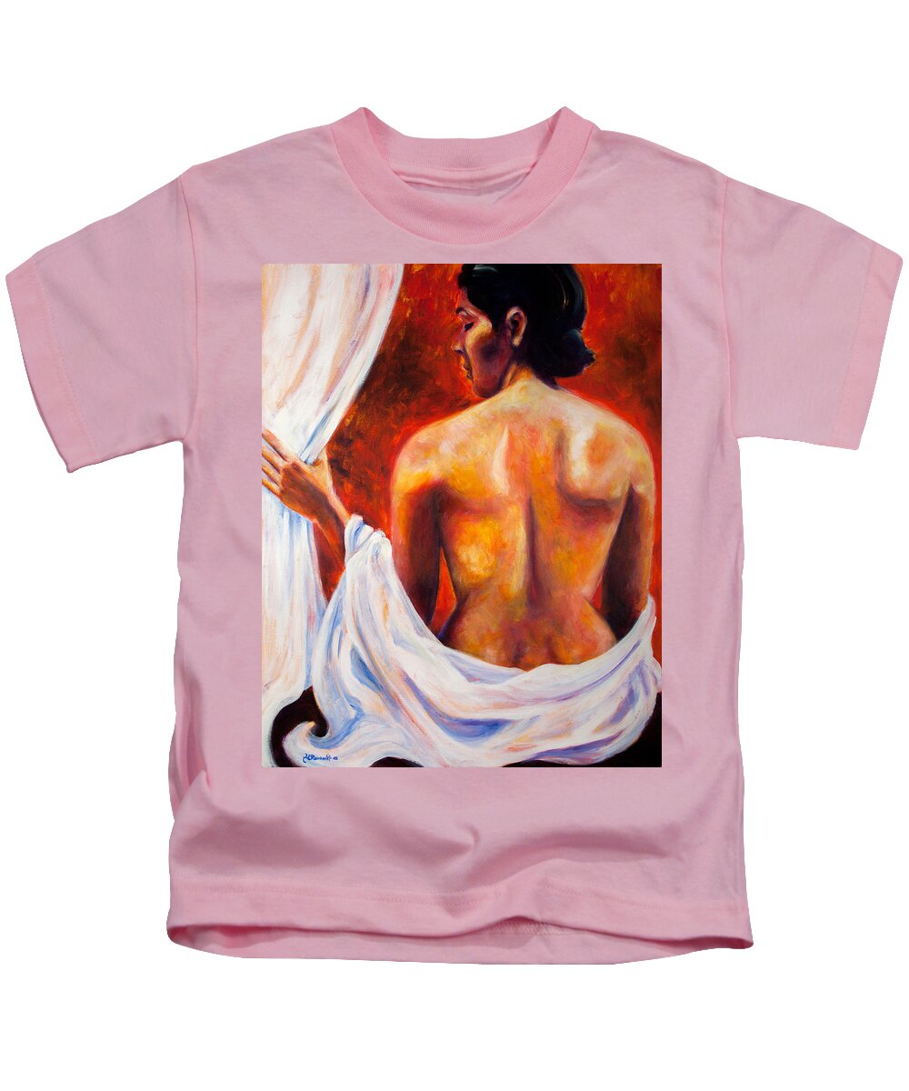 Nude Kids T-Shirt featuring the painting The World at Bay by Jason Reinhardt