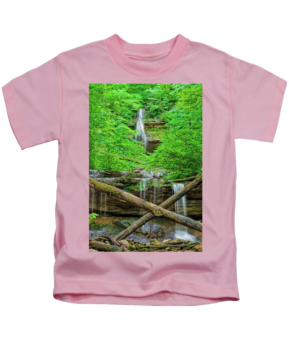 Tioga Falls near Louisville KY Kids T-Shirt by Ina Kratzsch - Pixels