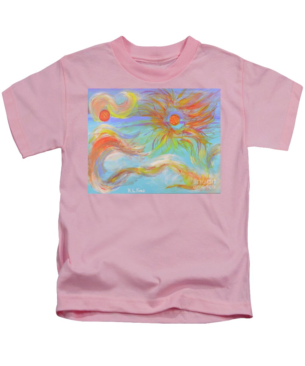Abstract Kids T-Shirt featuring the painting When A Star Is Born by Robyn King
