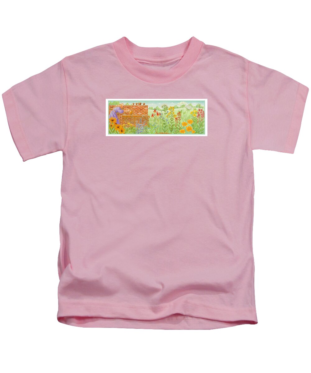 Wildflowers Kids T-Shirt featuring the painting Wildflower Gardening by Lynn Bywaters