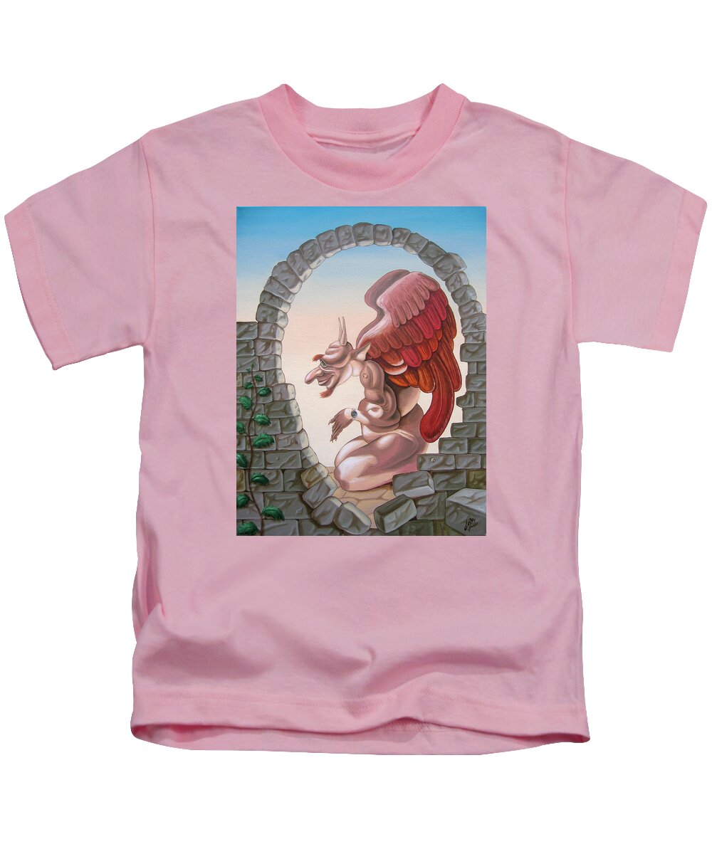 Winston Churchill Kids T-Shirt featuring the painting Winston Churchill, by Victor Molev