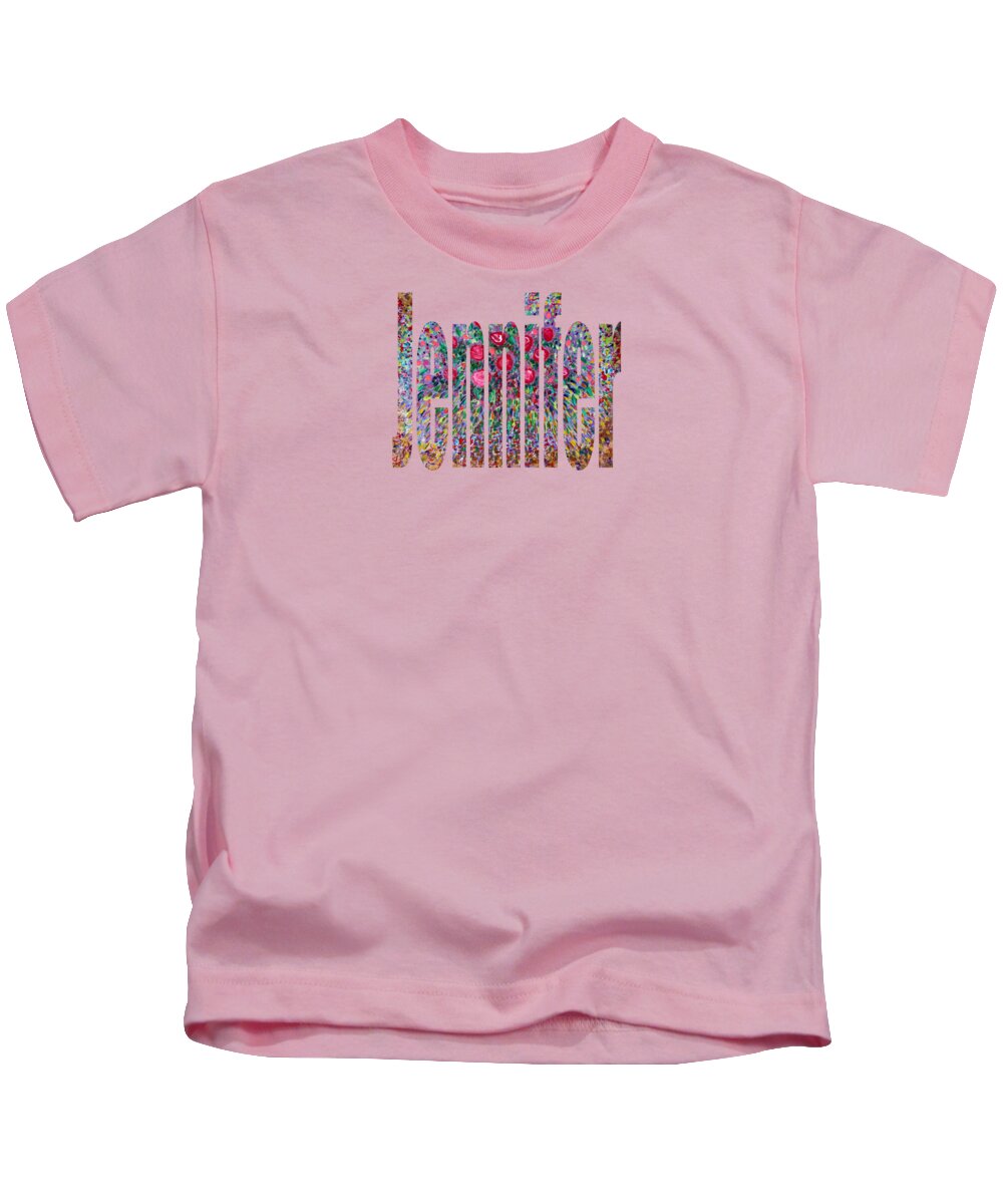 Jennifer Kids T-Shirt featuring the digital art Jennifer 2 by Corinne Carroll