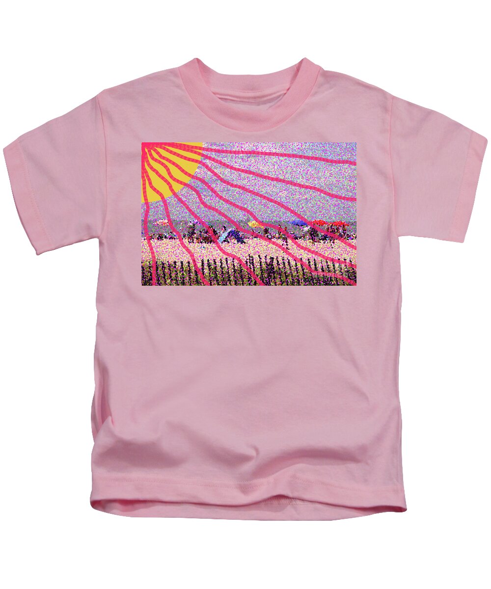 Walter Paul Bebirian: The Bebirian Art Collection Kids T-Shirt featuring the digital art 2-29-2012c by Walter Paul Bebirian