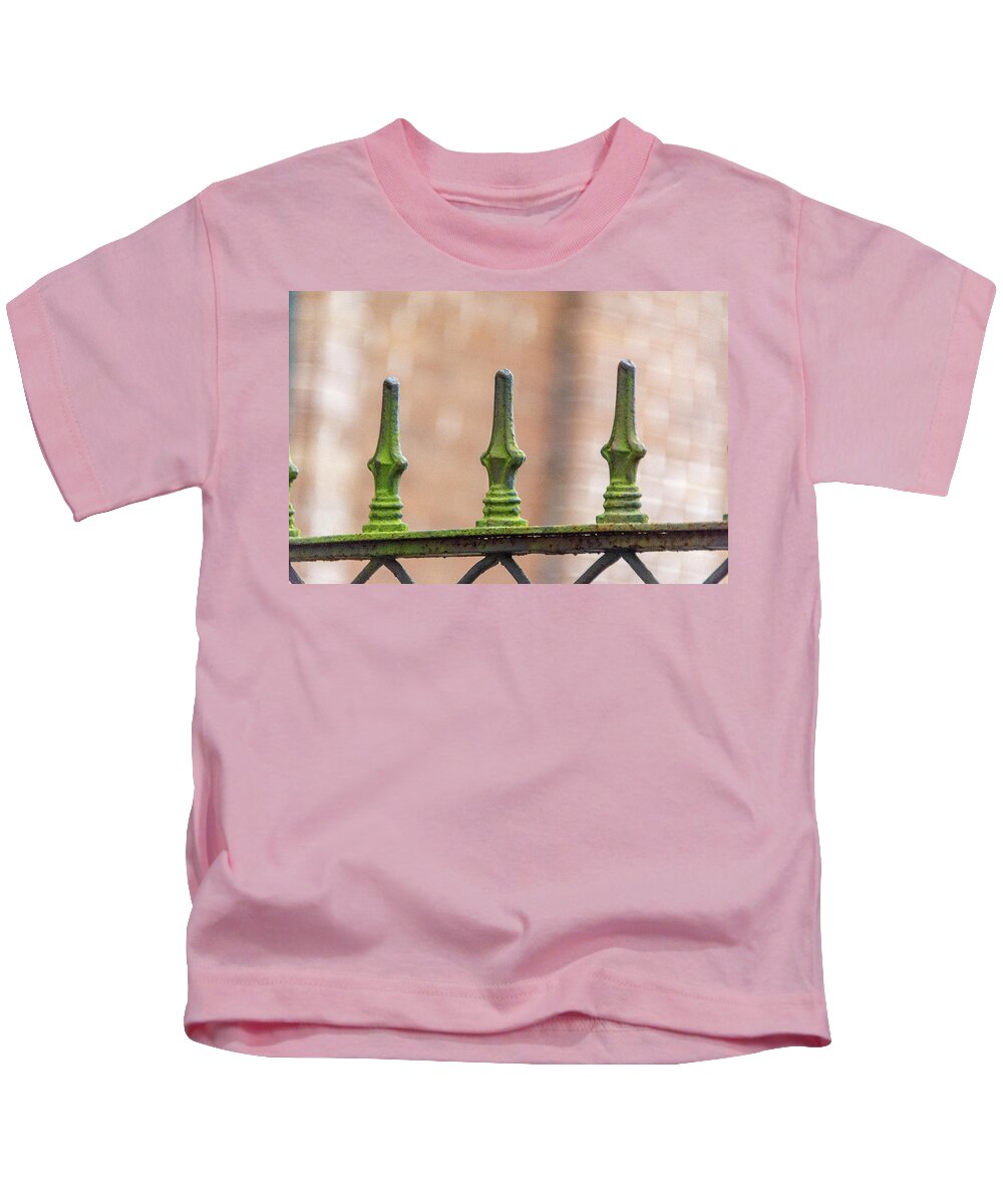 Algae Kids T-Shirt featuring the photograph Ancient Wrought Iron by Douglas Wielfaert