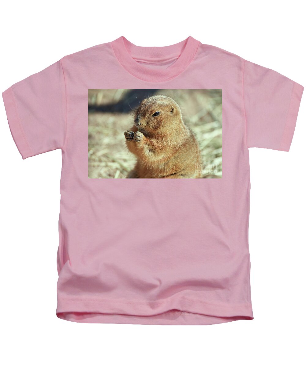 Rodentia Kids T-Shirt featuring the photograph Busy Little Guy by Robert WK Clark