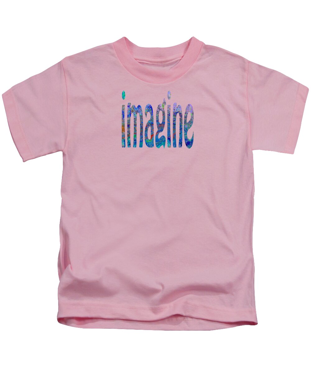 Imagine Kids T-Shirt featuring the painting Imagine 1007 by Corinne Carroll