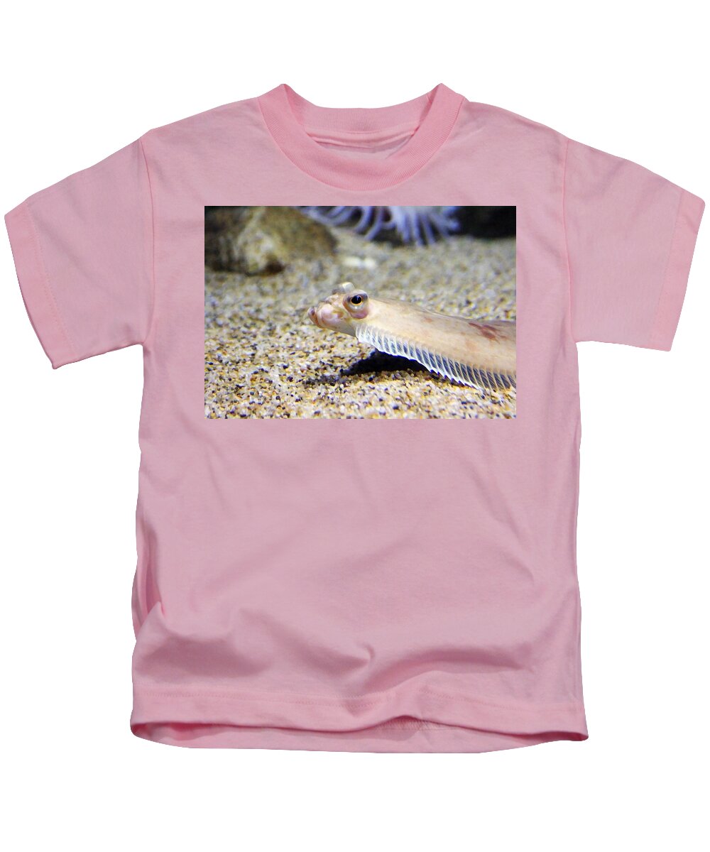 Flounder Kids T-Shirt featuring the digital art Little Flounder by Anthony Jones