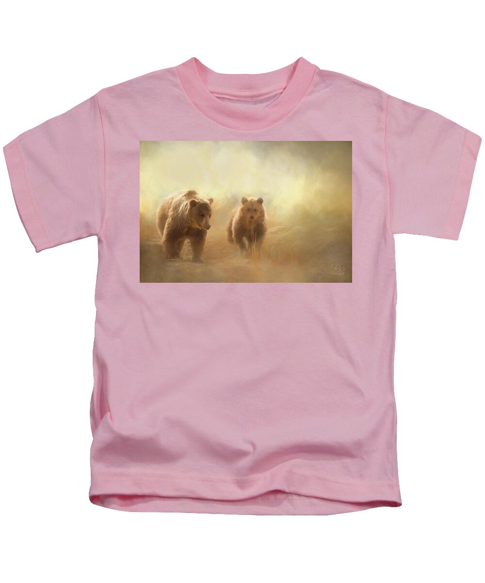 Bear Kids T-Shirt featuring the photograph Mama bear, Baby bear by Debra Boucher