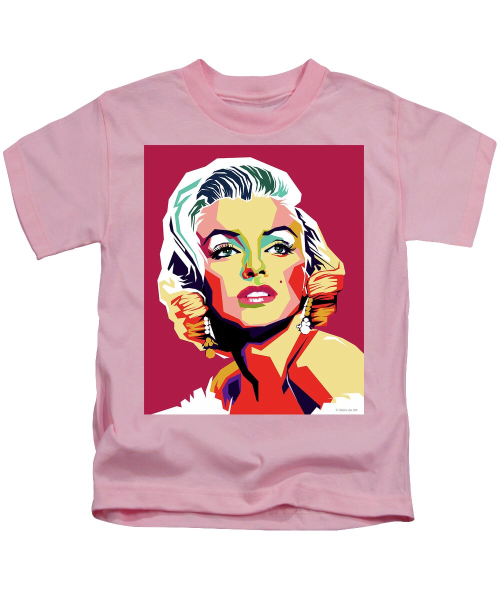 Marilyn Monroe Kids T-Shirt featuring the digital art Marilyn Monroe by Movie World Posters