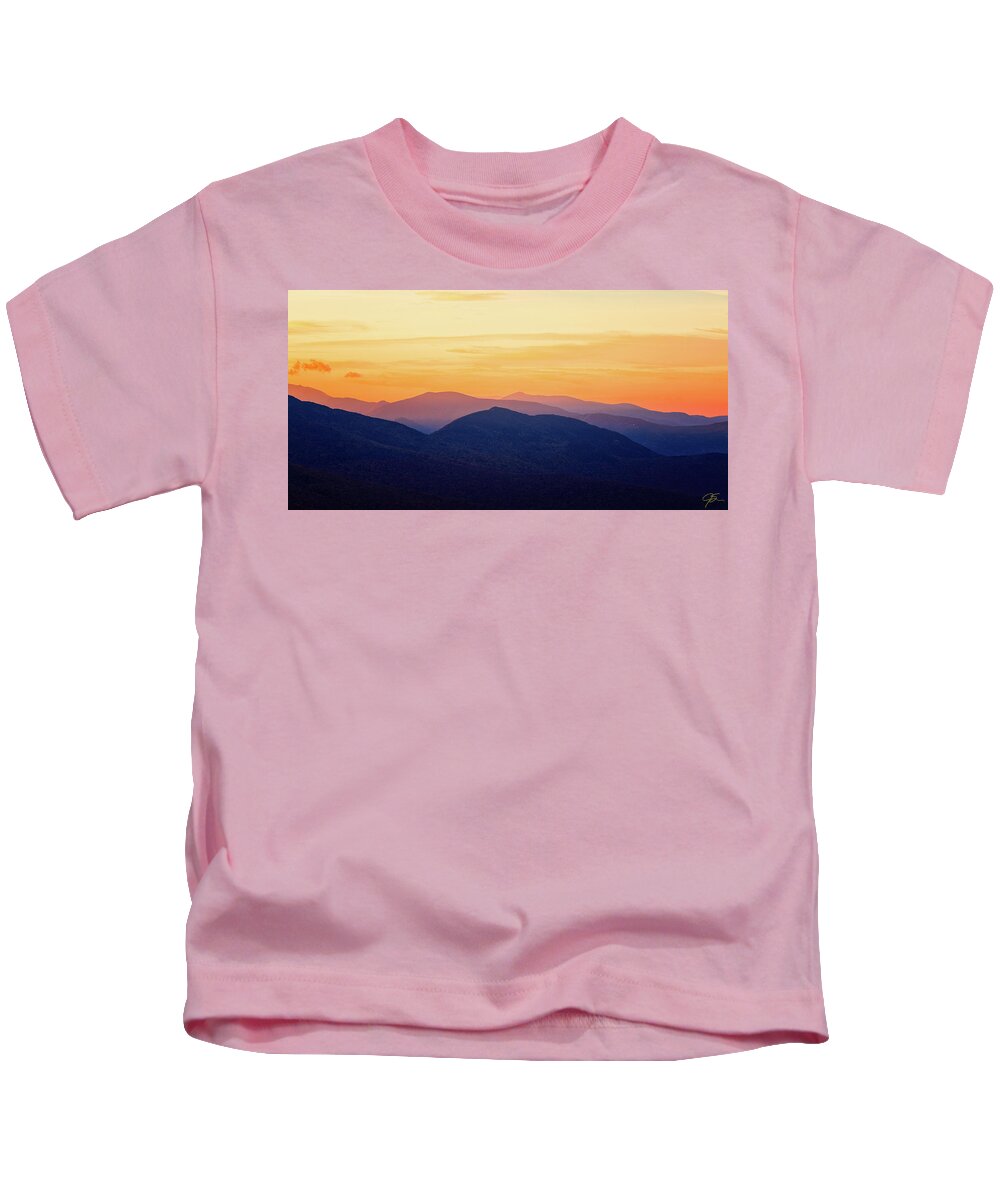 Autumn Kids T-Shirt featuring the photograph Mountain Light And Silhouette by Jeff Sinon