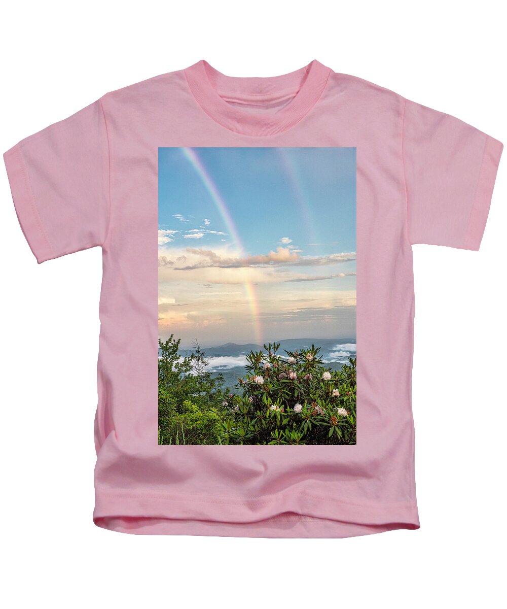 2019 Kids T-Shirt featuring the photograph Mountain Rainbow Vertical by Ken Barrett