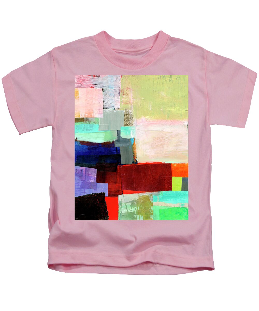 Abstract Art Kids T-Shirt featuring the painting Shoreline #12 by Jane Davies