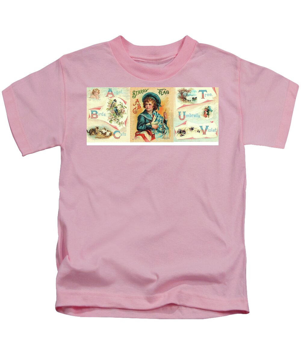 Starry Flagg Kids T-Shirt featuring the painting Starry Flagg Wrap A Round by Reynold Jay