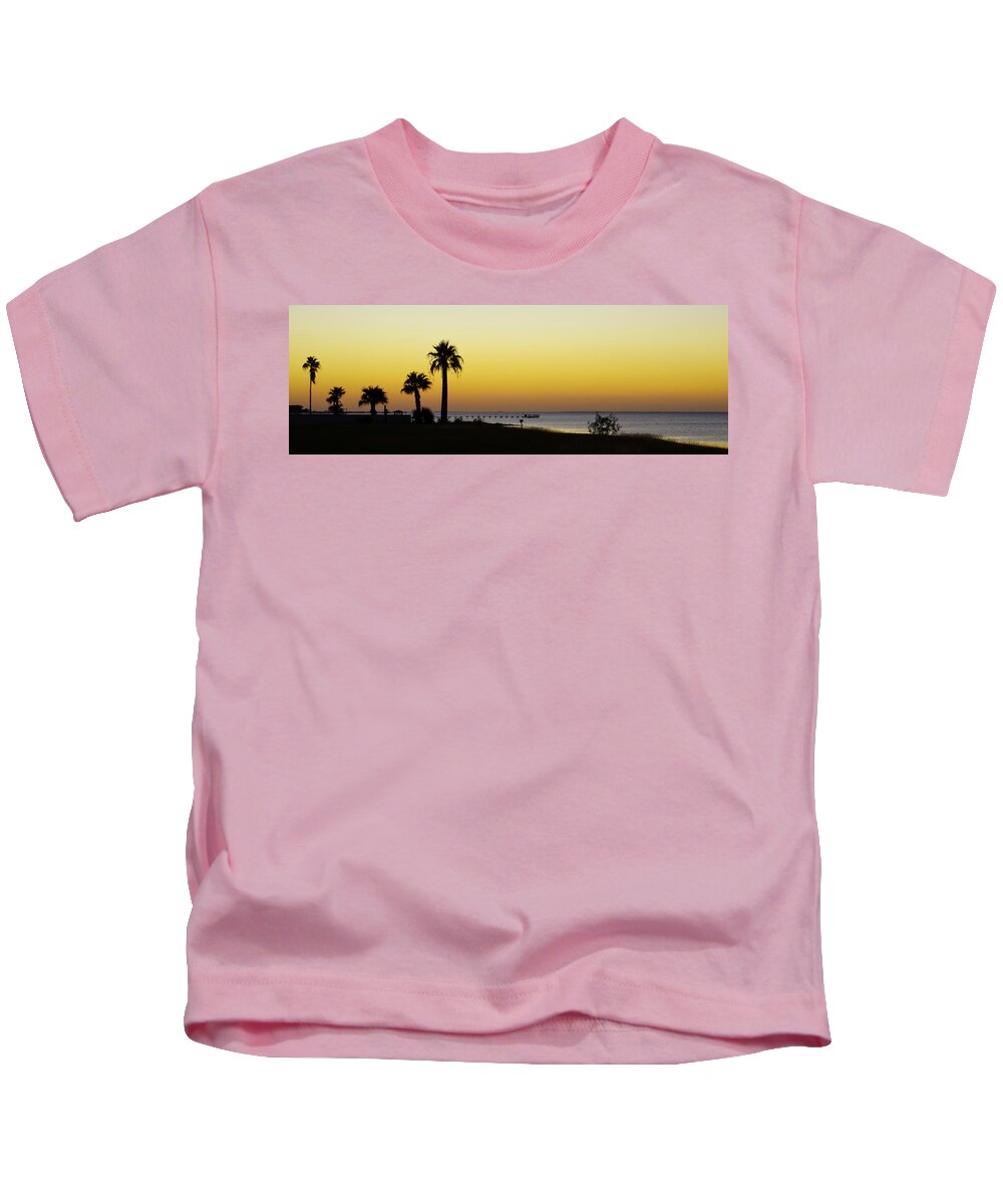 Sunset Kids T-Shirt featuring the photograph Sunset on Copano Bay, Texas by Adam Reinhart
