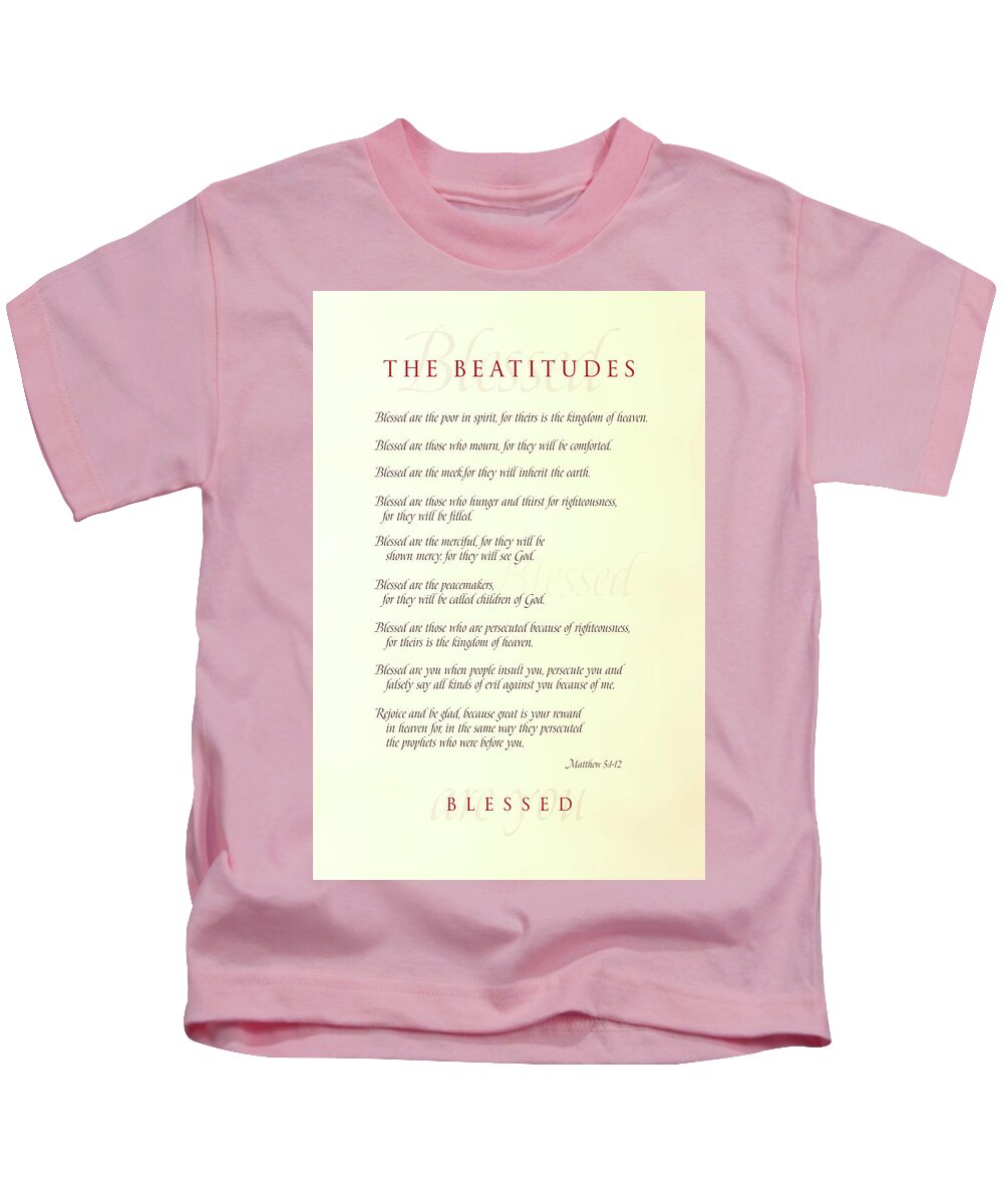 Jesus Kids T-Shirt featuring the digital art The Beatitudes 12 by Terry Davis