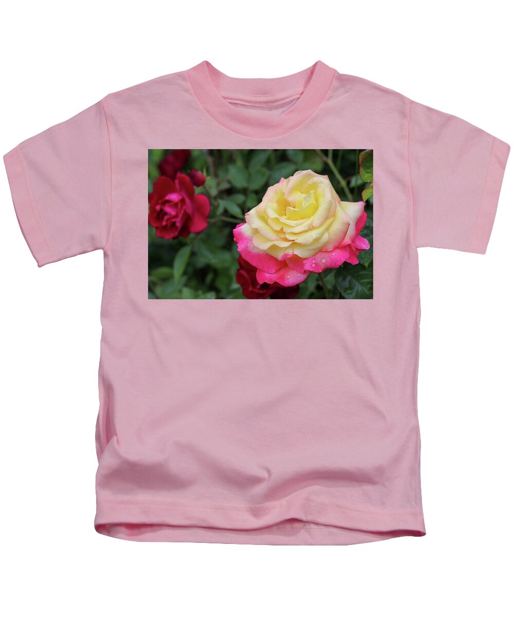 Rose Kids T-Shirt featuring the photograph Two Tone Beauty by Mary Anne Delgado