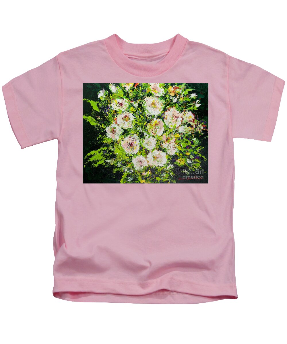 Flower Kids T-Shirt featuring the painting White Beauties by Allan P Friedlander