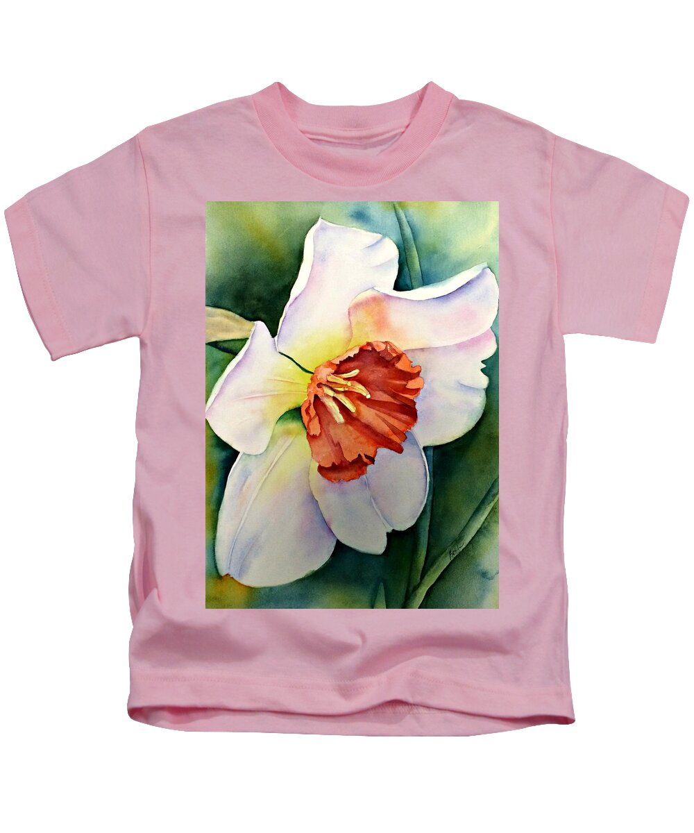 Flower Kids T-Shirt featuring the painting White Beauty by Beth Fontenot
