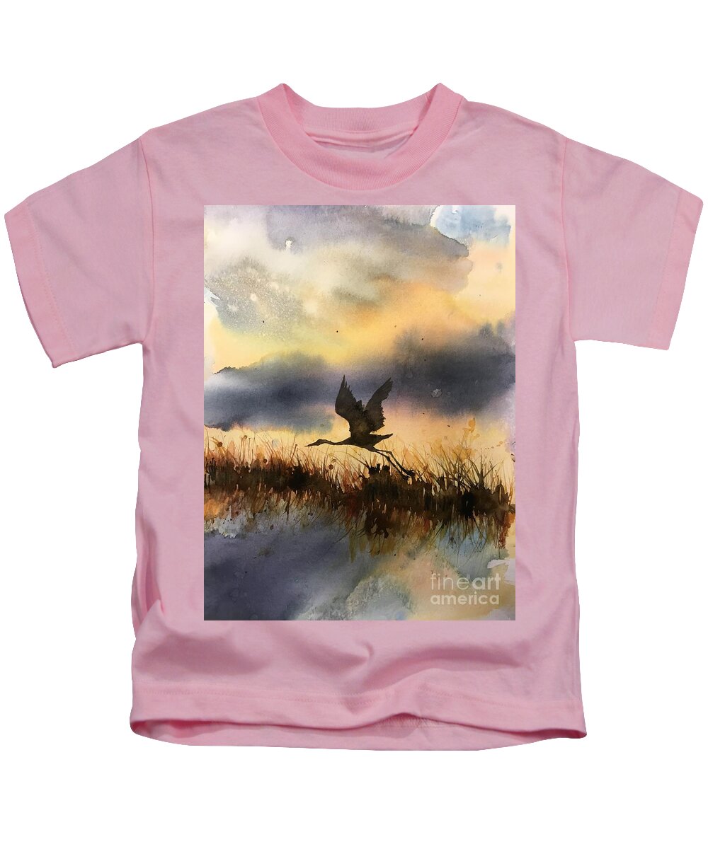 0012022 Kids T-Shirt featuring the painting 0012022 by Han in Huang wong