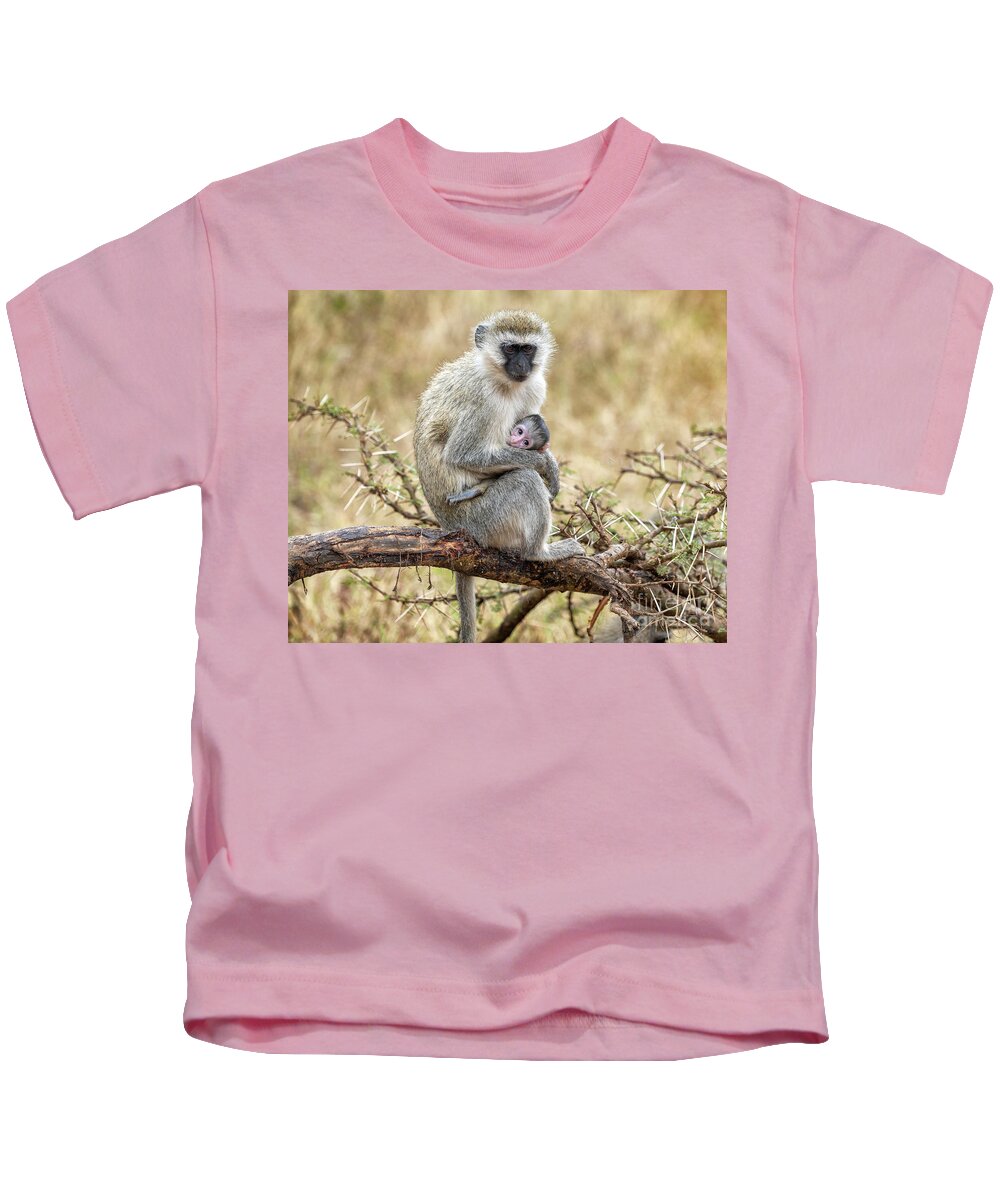 Animals Kids T-Shirt featuring the photograph A Tender Moment #2 by Sandra Bronstein