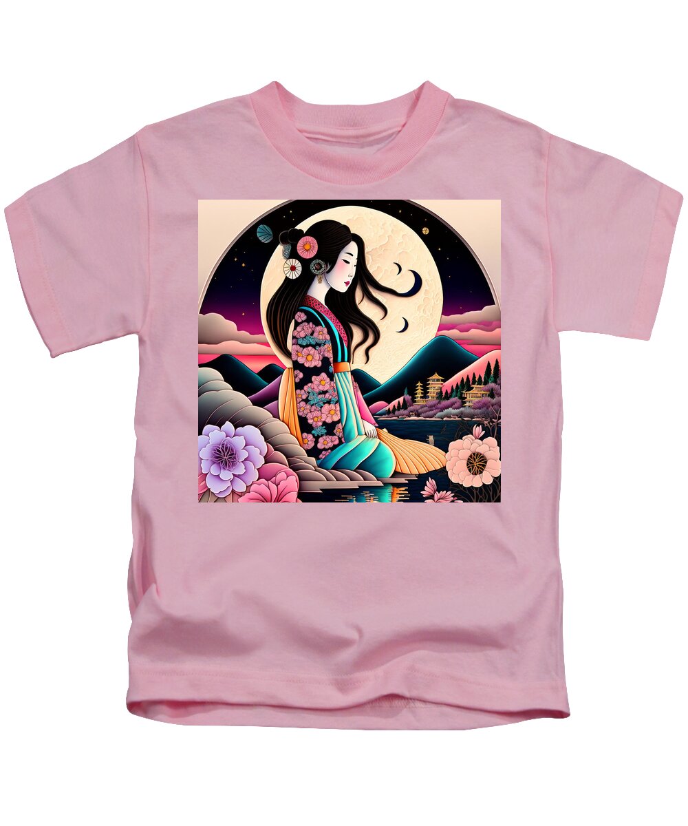 Paper Craft Kids T-Shirt featuring the mixed media Japan II #1 by Jay Schankman