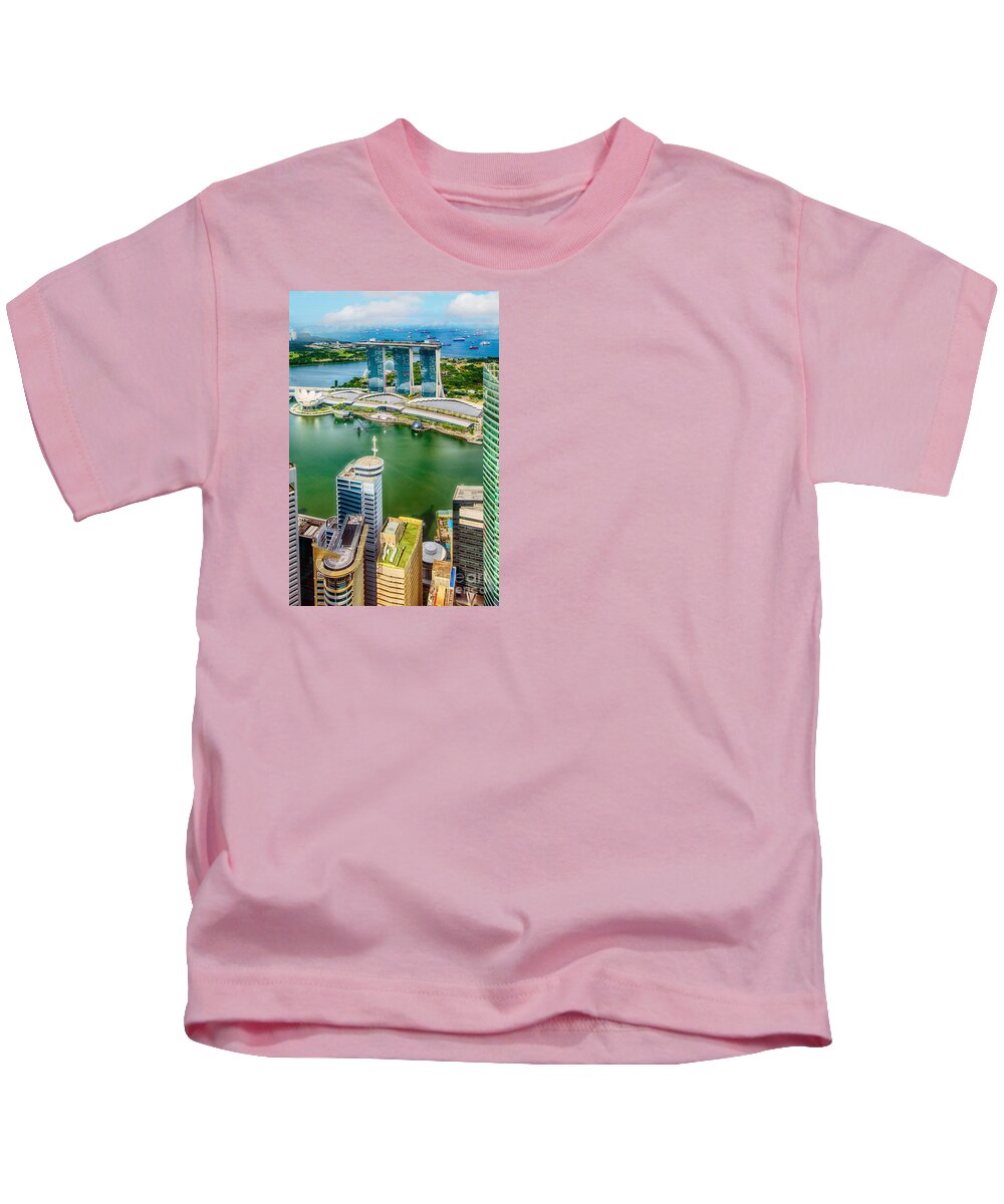 Singapore Kids T-Shirt featuring the photograph Singapore 184, Marina Bay by John Seaton Callahan