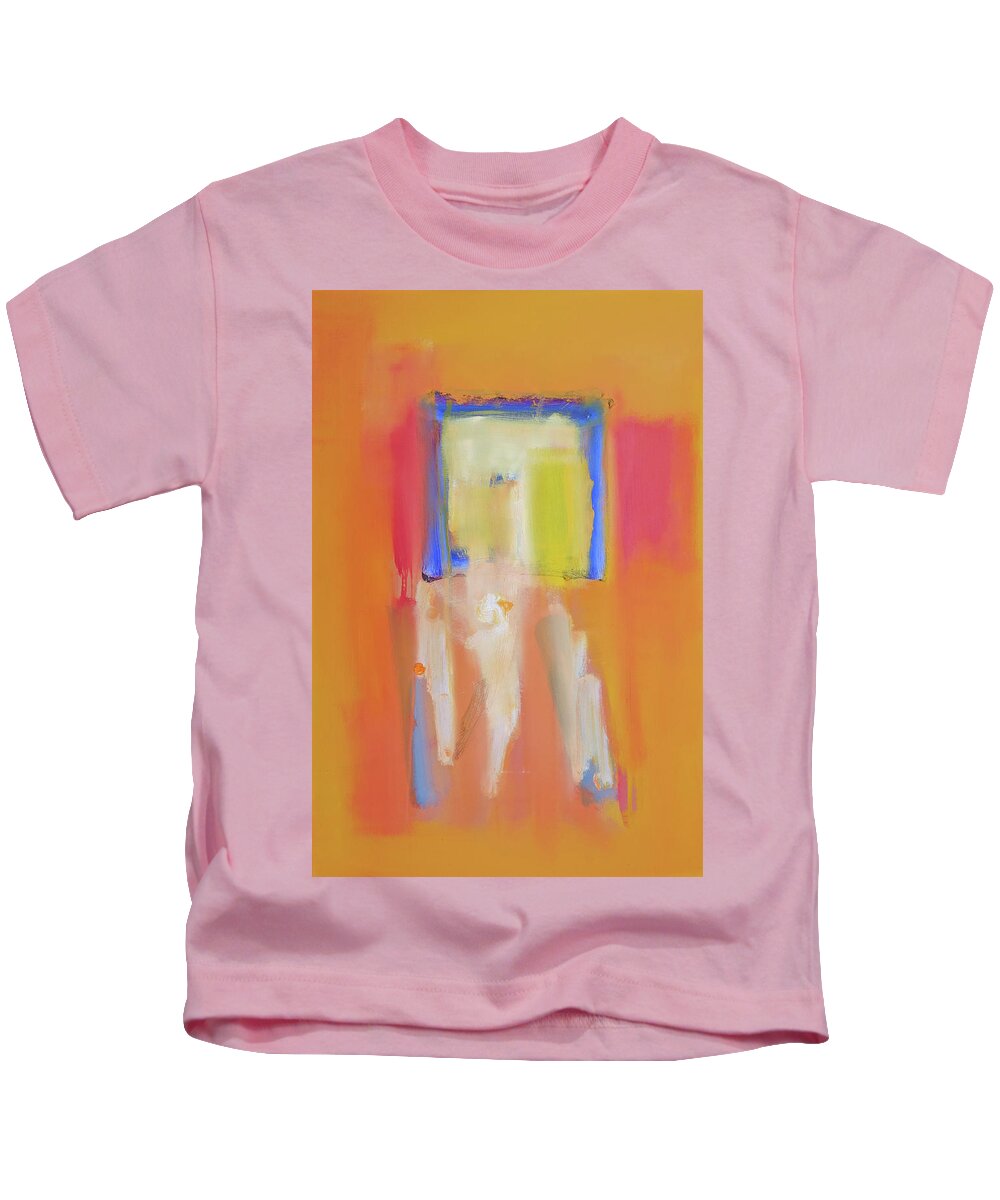 Yellow Kids T-Shirt featuring the painting Figures In A Souk #15 by Charles Stuart