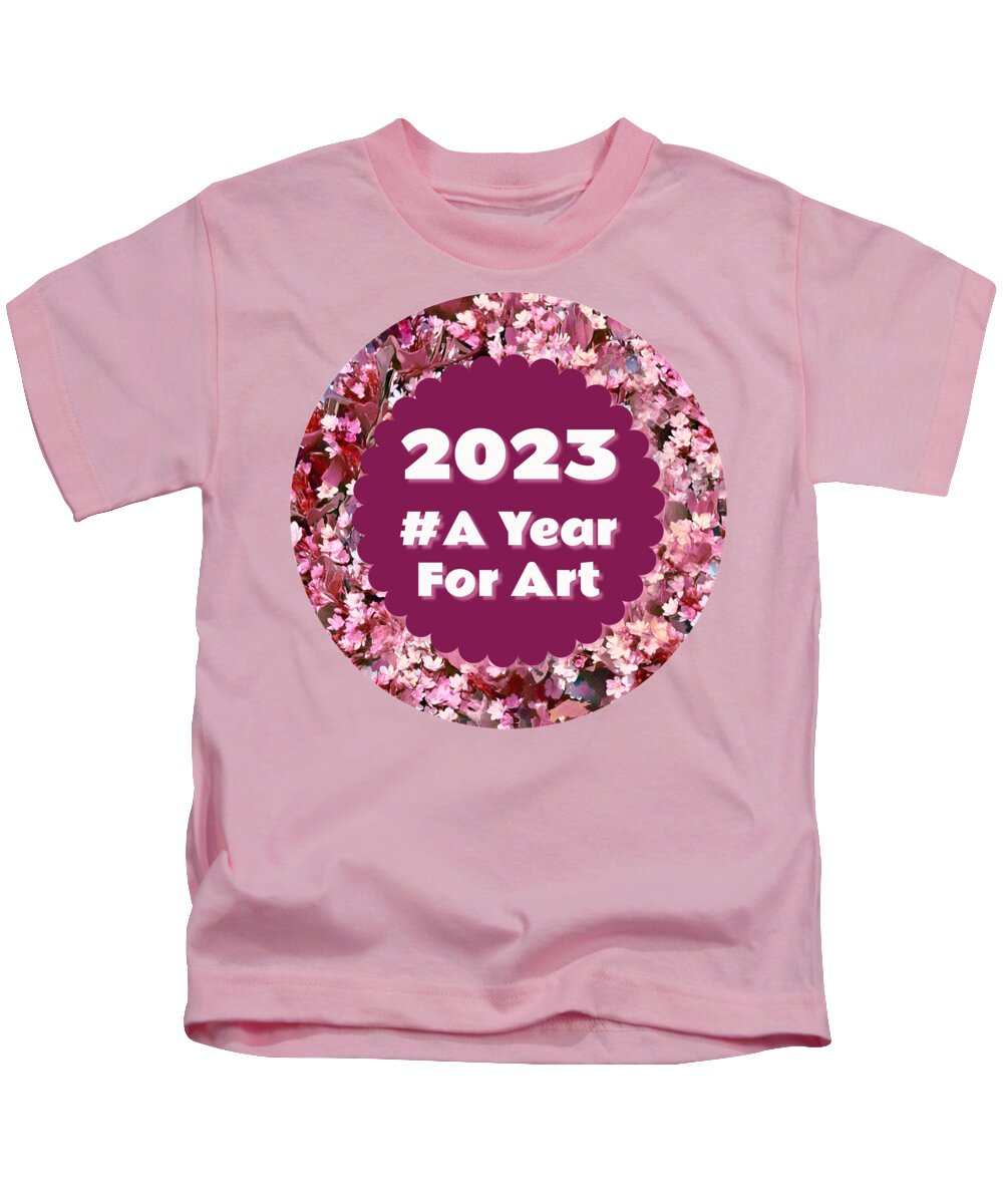 Digital Art Kids T-Shirt featuring the digital art A Year For Art 2023 by Gaby Ethington