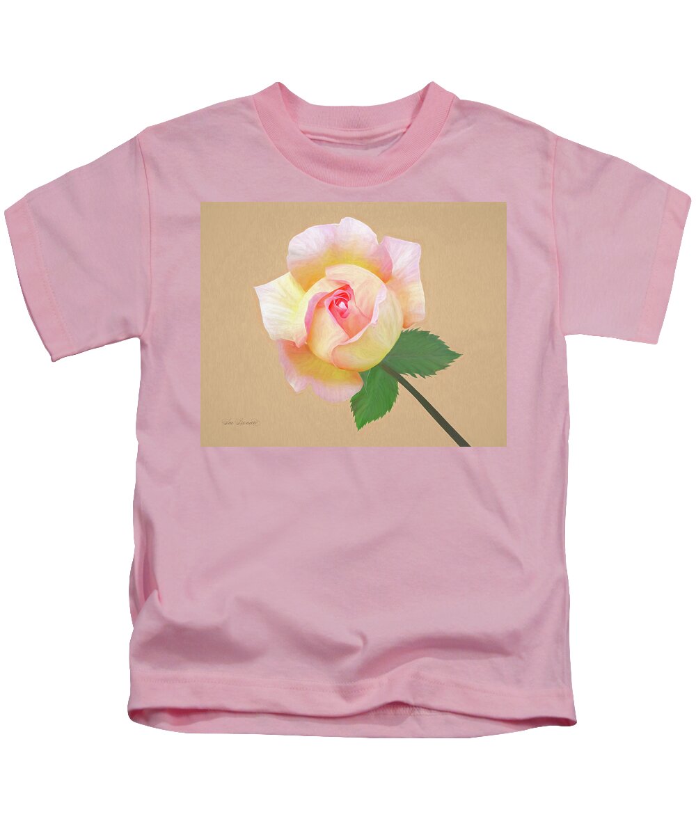 Abstract Kids T-Shirt featuring the photograph Beautiful Rose V2 by Sue Leonard