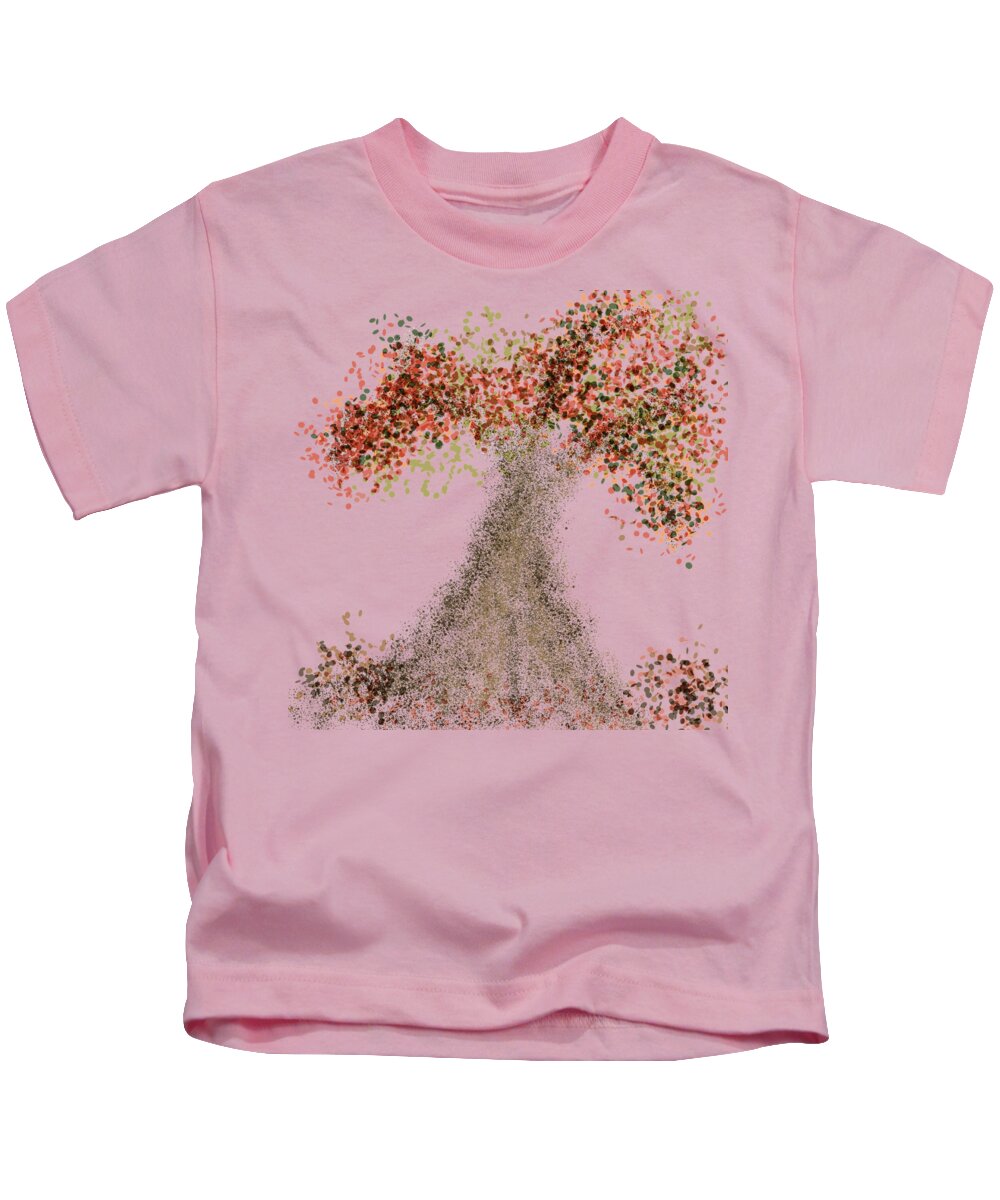 Fall Kids T-Shirt featuring the digital art Big fall tree by Bentley Davis