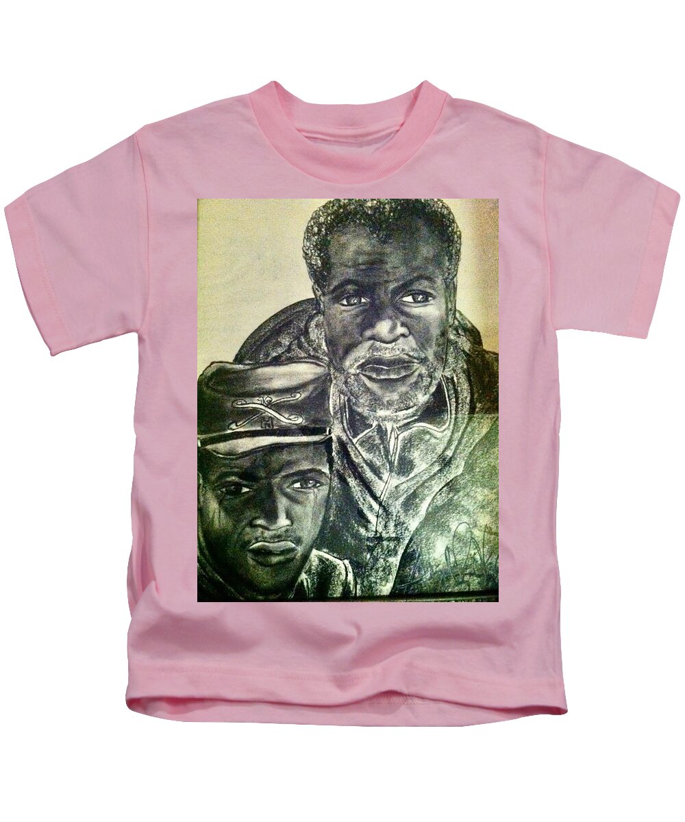  Kids T-Shirt featuring the mixed media B.Soldier by Angie ONeal