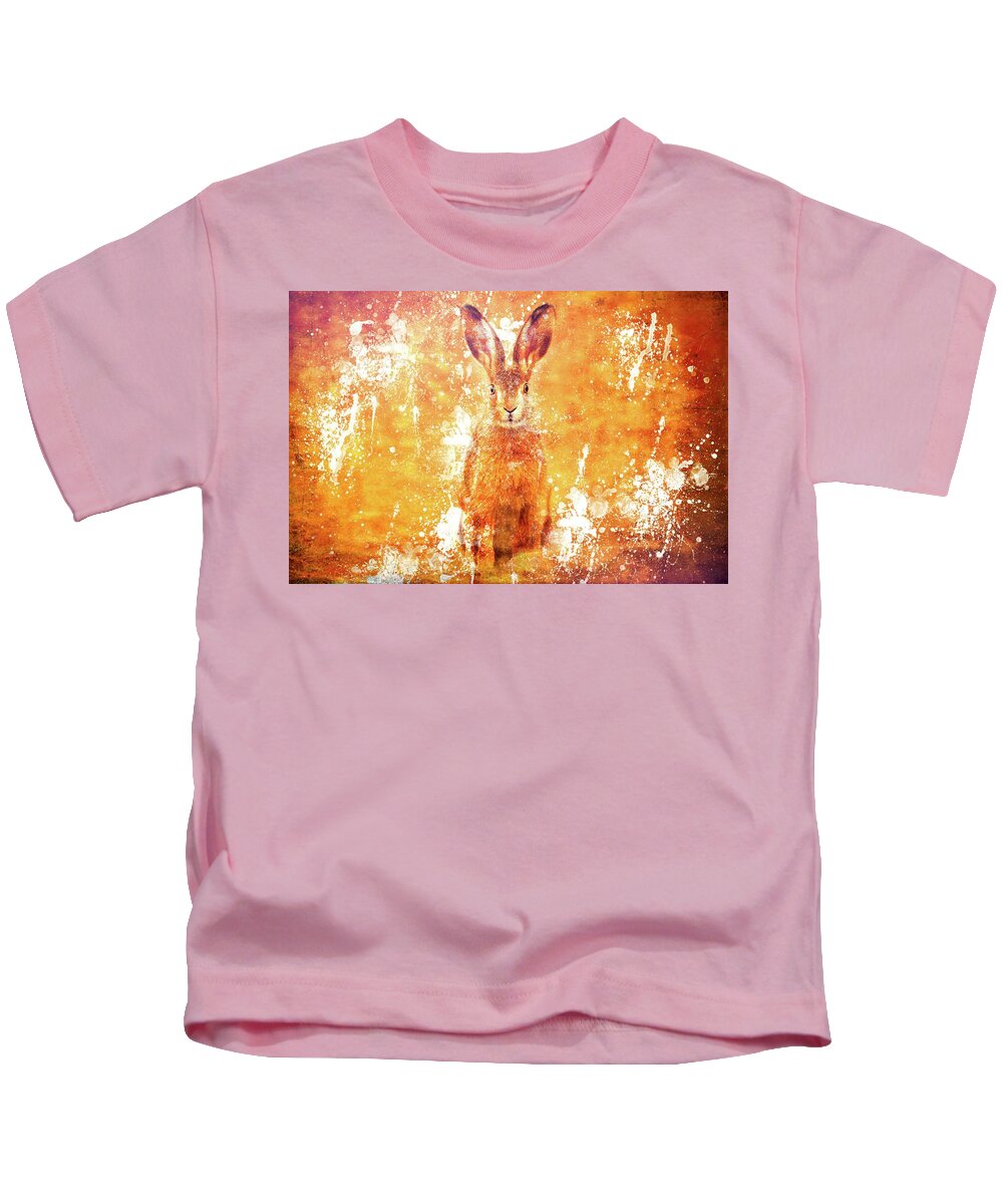 Bunny Kids T-Shirt featuring the digital art Bunny by Chris Bee