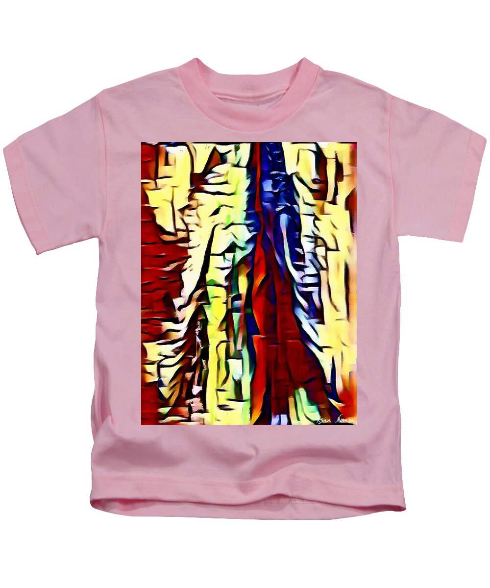  Kids T-Shirt featuring the digital art Burning the Future by Rein Nomm