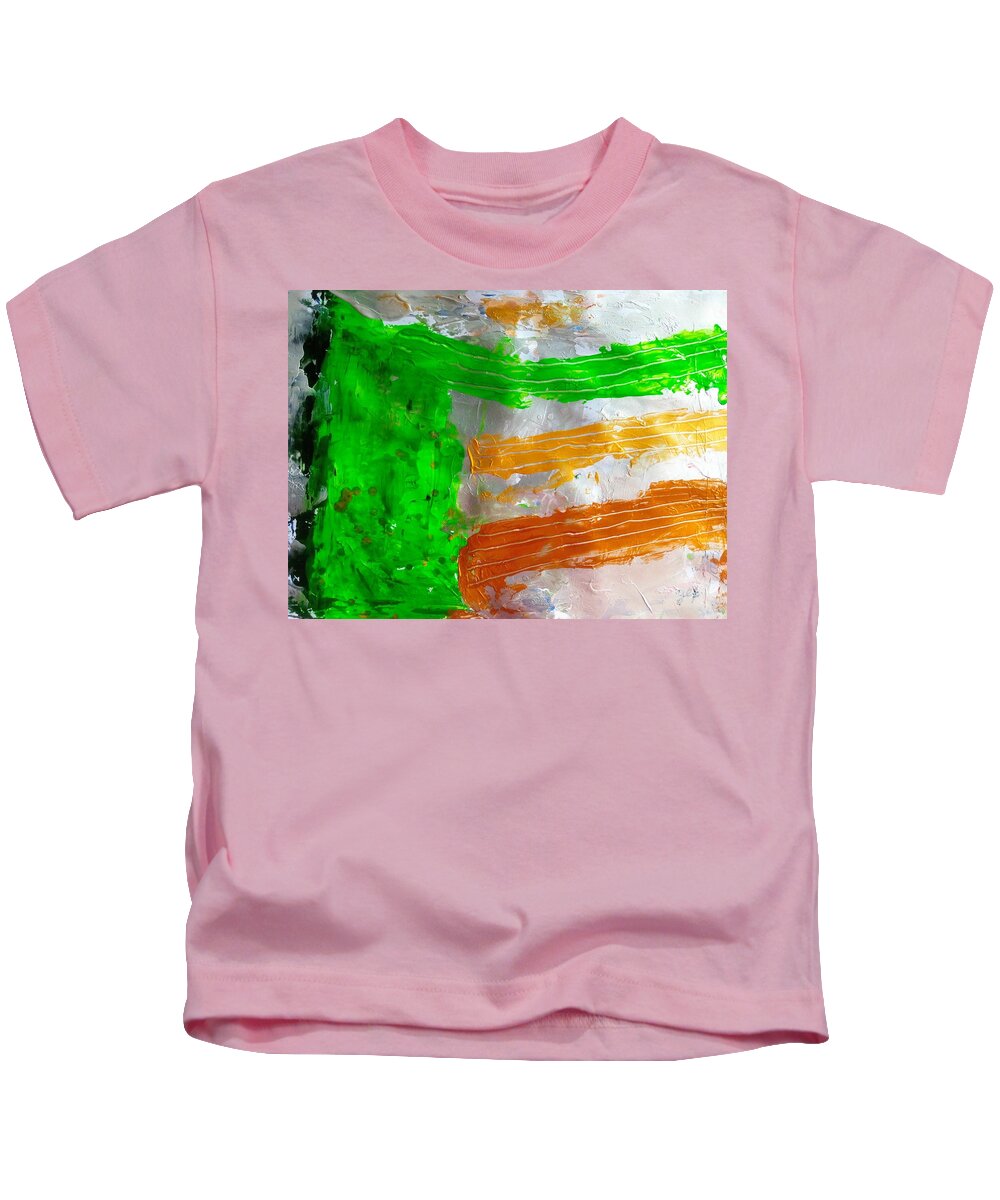  Kids T-Shirt featuring the painting Caos62 open art work by Giuseppe Monti
