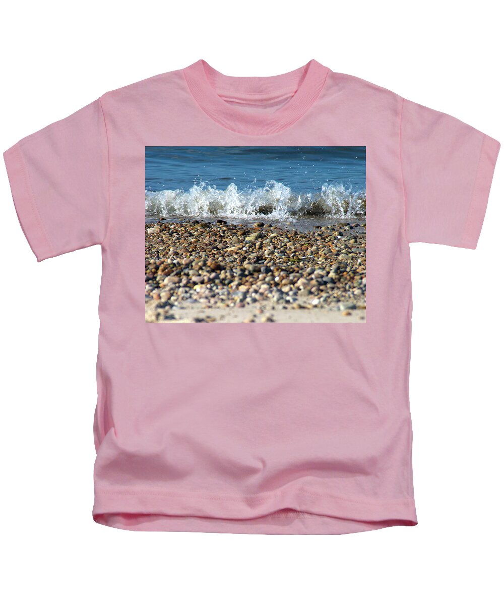 Cape Cod Kids T-Shirt featuring the photograph Cape Cod Beach Pebbles by Flinn Hackett