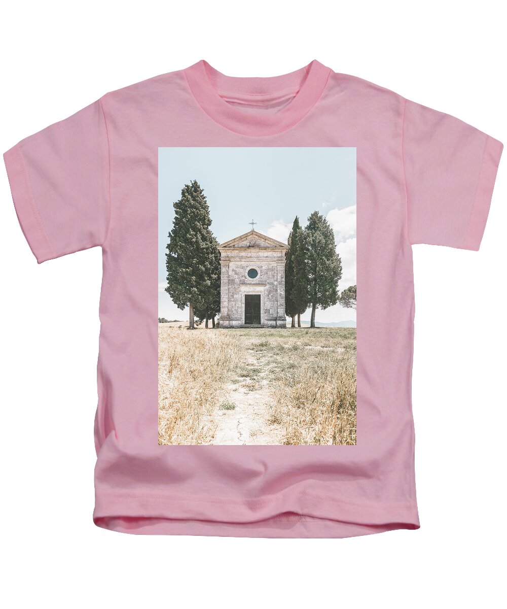 Digital Kids T-Shirt featuring the photograph Chapel of the Madonna di Vitaleta by Maria Heyens