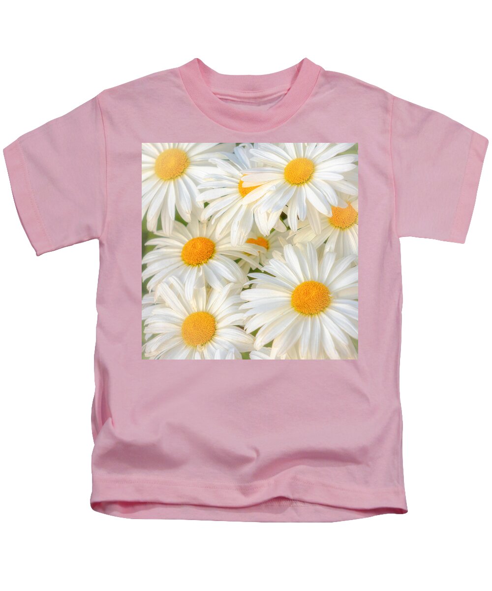 Daisies Kids T-Shirt featuring the photograph Daisies in a Square by Rod Best