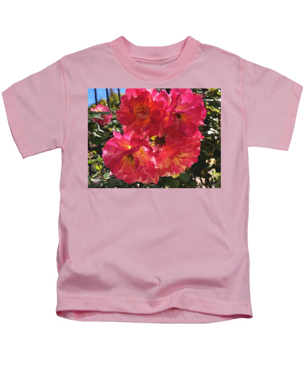 Roses Kids T-Shirt featuring the photograph Disney Roses One by Brian Watt