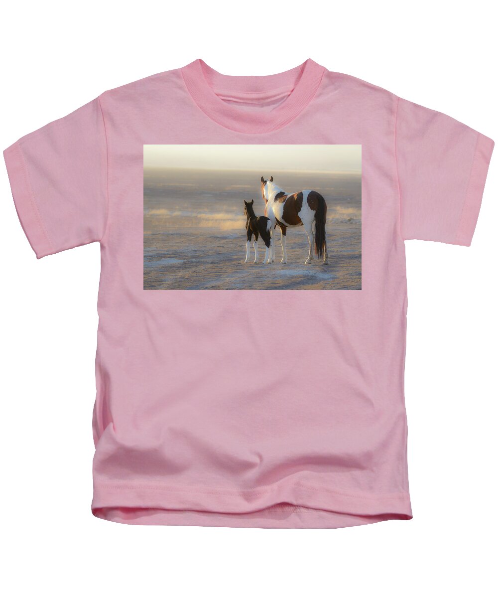 Wild Horses Kids T-Shirt featuring the photograph Dream by Mary Hone