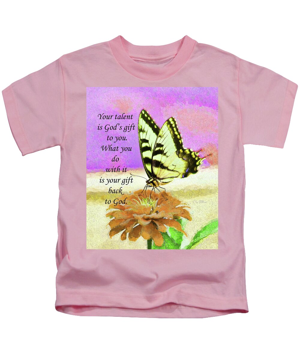Butterfly Kids T-Shirt featuring the photograph God's Gift to You Greeting Card by Ola Allen