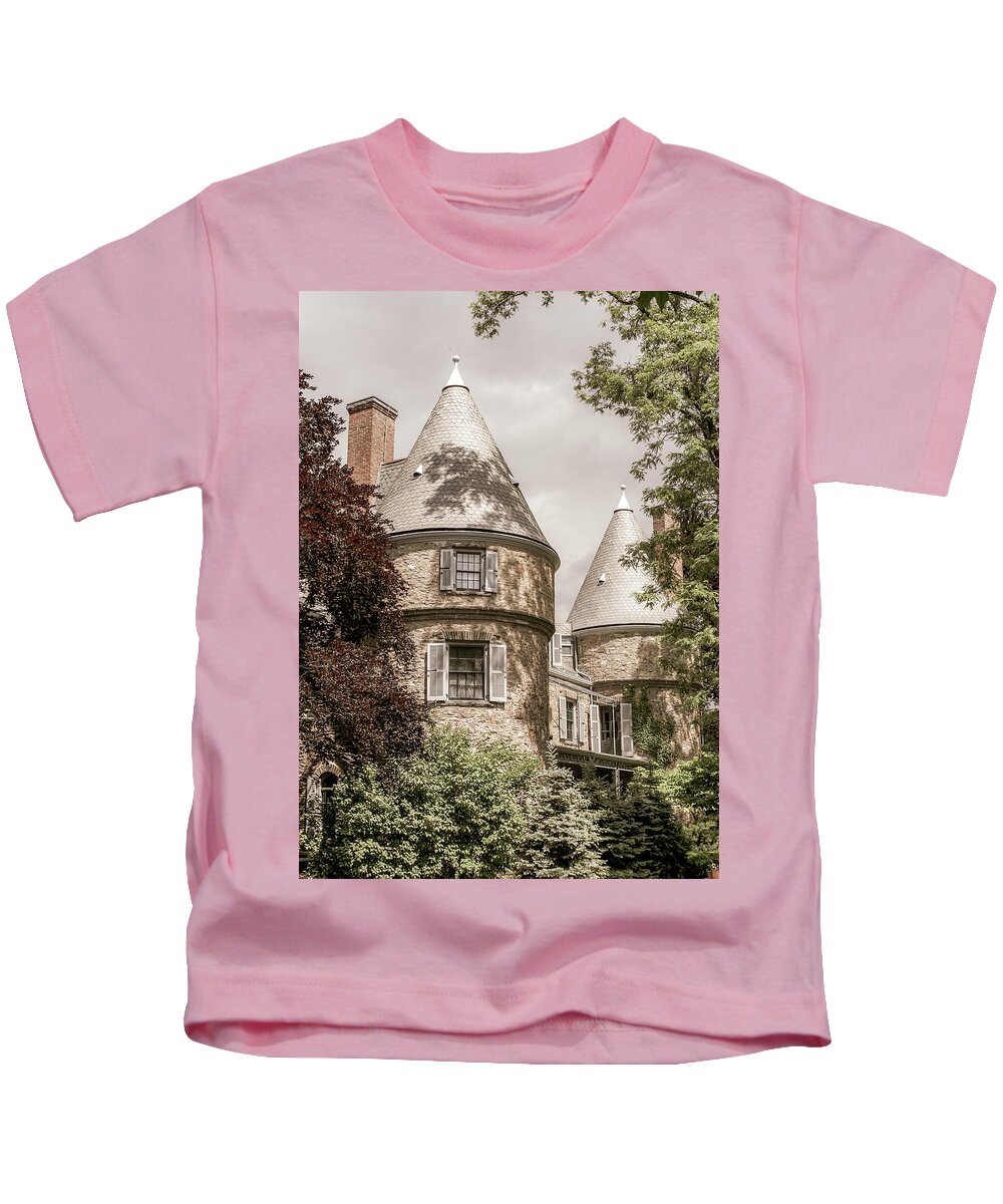 Historic Places Kids T-Shirt featuring the photograph Grey Towers National Historic Site Milford PA by Amelia Pearn
