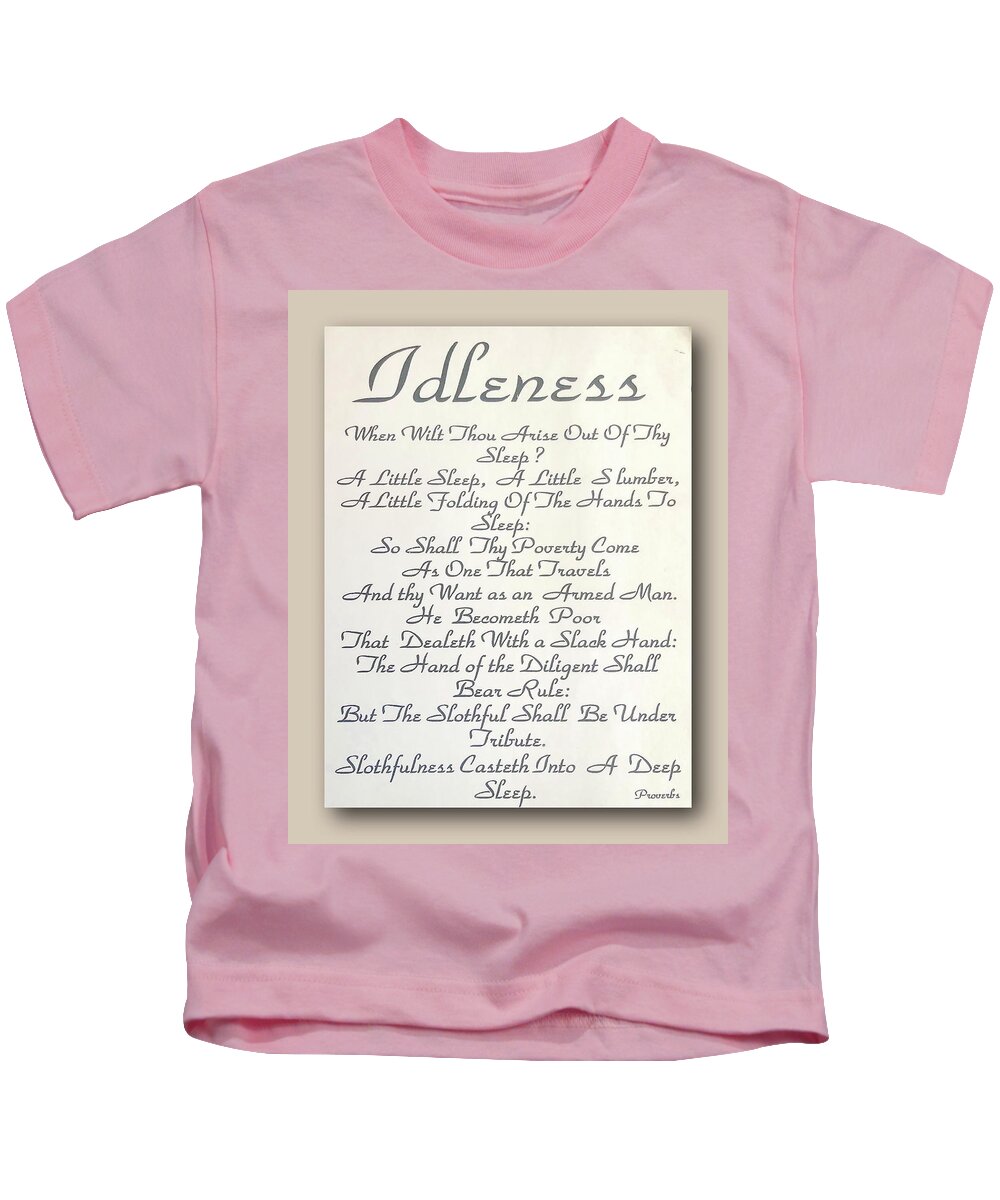  Kids T-Shirt featuring the ceramic art Idleness by Mary Russell