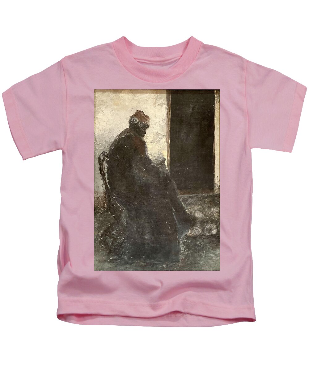 Figure Kids T-Shirt featuring the painting Jerusalem Elder by David Euler