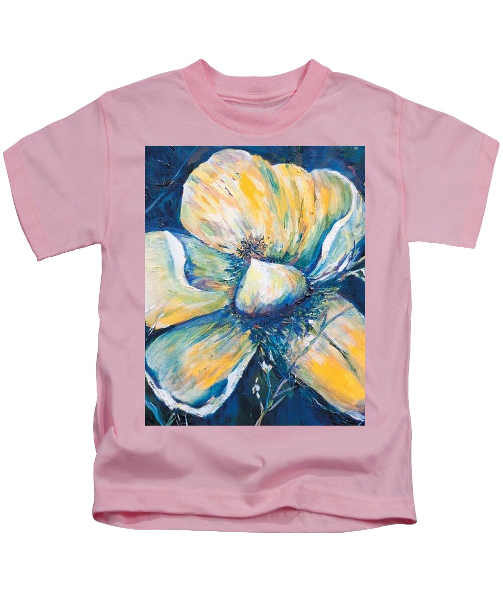 Floral Kids T-Shirt featuring the painting Magnolia by Julie TuckerDemps