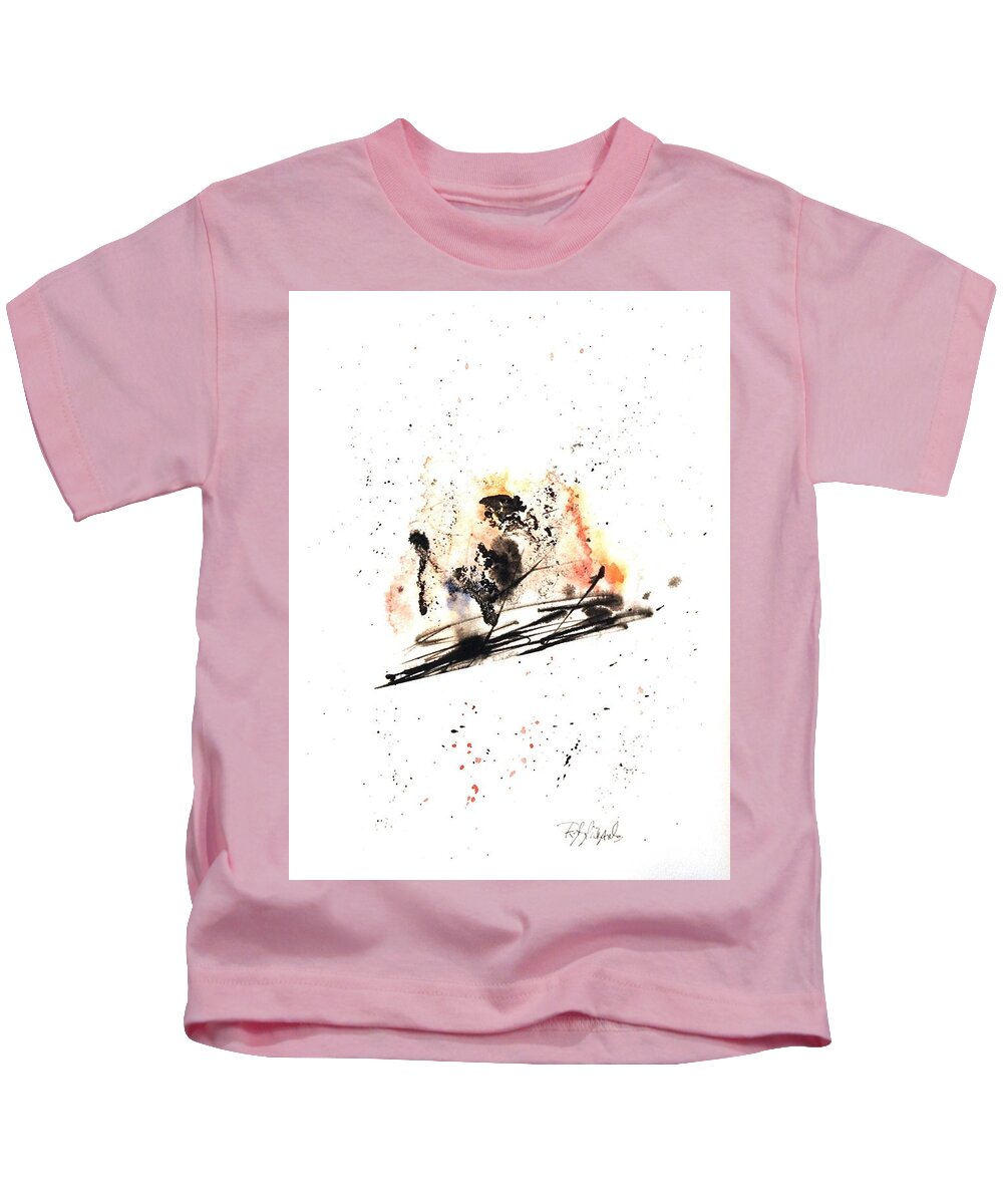 Mushin Kids T-Shirt featuring the painting Mushin -No MInd- #19 by Dick Richards