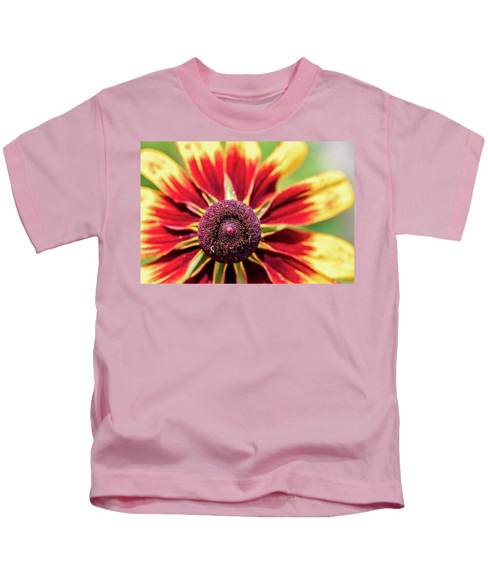 Yellow Flower Kids T-Shirt featuring the photograph Nature Photography Flower Macro by Amelia Pearn