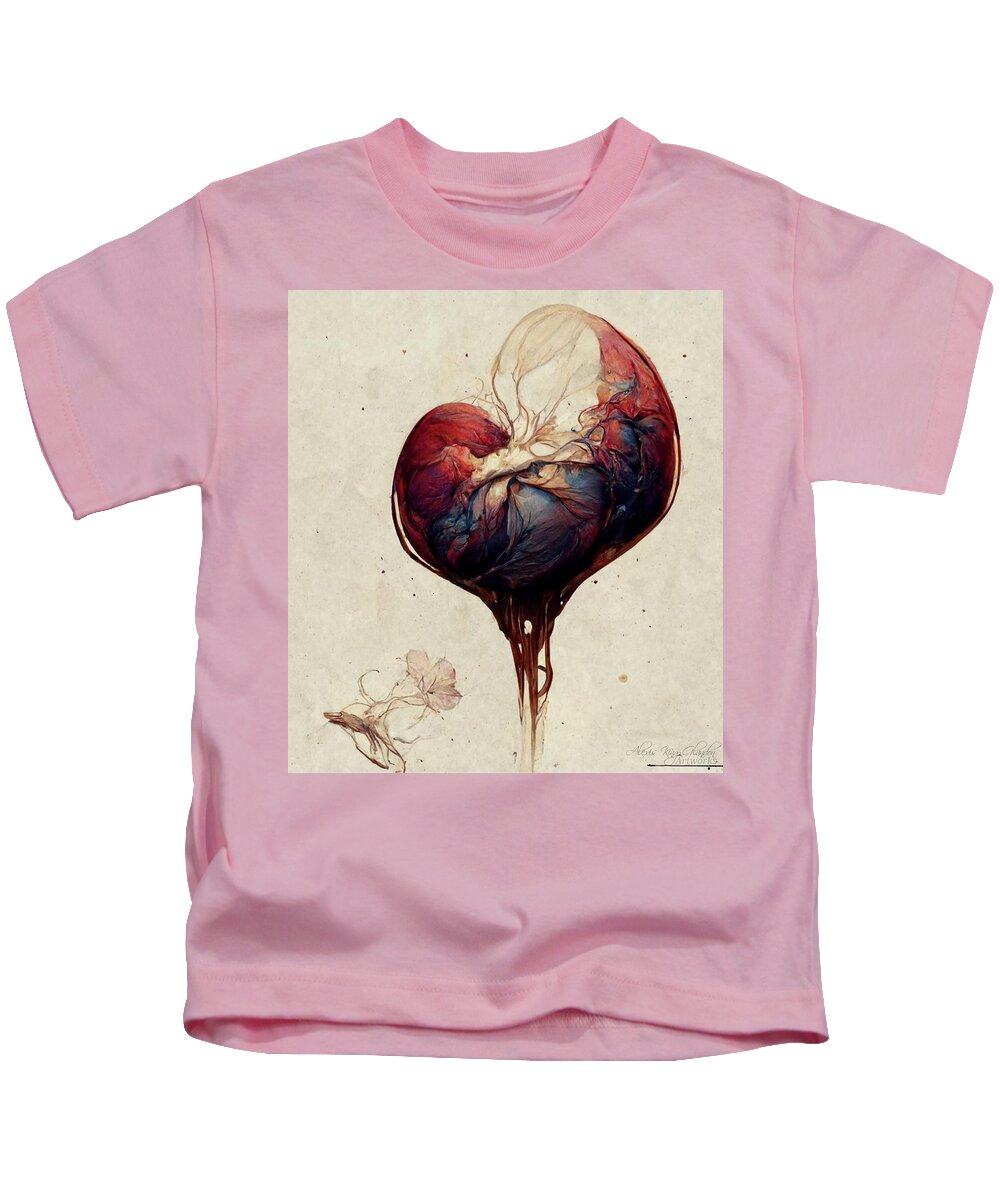 Living Kidney Donation Kids T-Shirt featuring the digital art No Regrets by Alexis King-Glandon