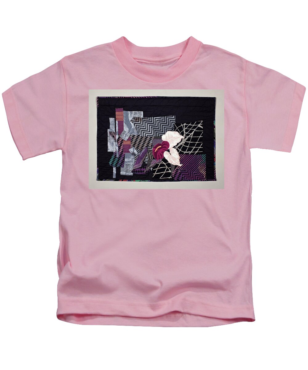 Black Kids T-Shirt featuring the mixed media Not Everything in Life is Black or White by Vivian Aumond