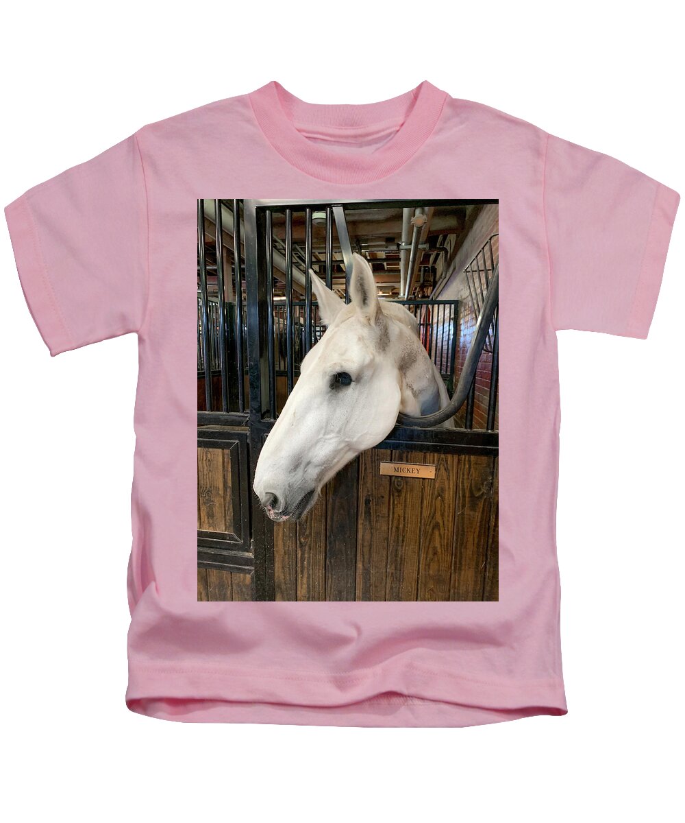 Animals Kids T-Shirt featuring the photograph One-eyed Mickey by Lora J Wilson