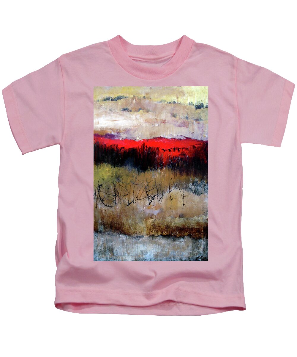 Abstract Kids T-Shirt featuring the painting Peaceful Light by Jim Stallings